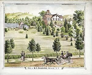 1875 Warwick, Orange Co., NY Dunning Residence - Color Giclee Print