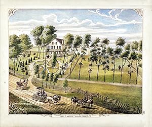 1875 Monroe, Orange Co., NY - DeWitt Res. "Willow Grove" Color Giclee Print