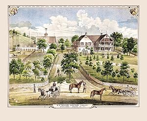 1875 Taylor Stock Farm, Central Valley, Orange Co., NY - Color Giclee Print