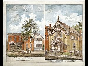 Middletown Newpaper Bldgs., Orange Co., New York 1875 Color Giclee Print