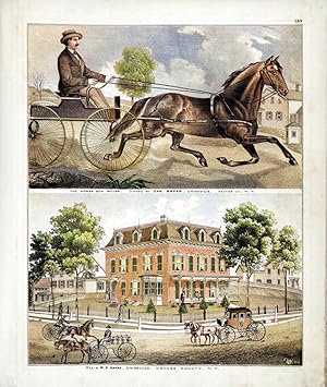 1875 Unionville Hayne Residence, Horse "Guy Miller" Orange Co., NY - Color Giclee Print