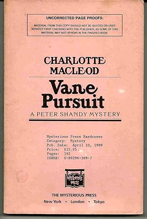 VANE PURSUIT : A Peter Shandy Mystery