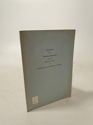 Imagen del vendedor de Epistula gratulatoria d. Hist. Vereins und d. Jahrbuches. (= Jahrbuch LIV, 1952 des Hist. Vereins Dillingen a.d.D.). a la venta por Antiquariat Bookfarm