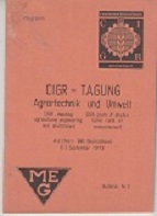Seller image for Programm: CIGR-Tagung Agrartechnik und Umwelt. Aachen 6.-7. September 1973. for sale by Buchversand Joachim Neumann