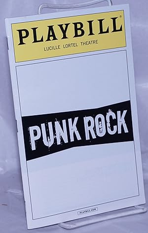 Bild des Verkufers fr Playbill: Lucille Lortel Theatre; Punk Rock November 2014 zum Verkauf von Bolerium Books Inc.