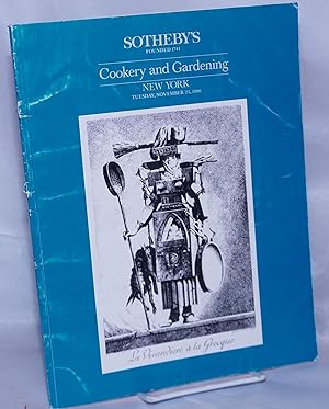 Important Books and Manuscripts Relating to Cookery and Gardening including Viniculture, Mycology...