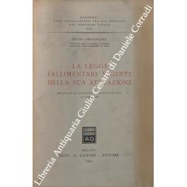 Immagine del venditore per La legge fallimentare vigente nella sua attuazione. Relazione al convegno nazionale di Pisa 3-5 giugno 1960 venduto da Libreria Antiquaria Giulio Cesare di Daniele Corradi