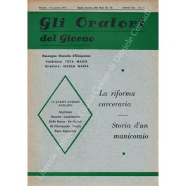 Immagine del venditore per Gli oratori del giorno. Rassegna mensile d'eloquenza. Anno XLIII - Numero 11. Novembre 1975 venduto da Libreria Antiquaria Giulio Cesare di Daniele Corradi