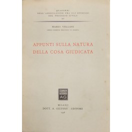 Imagen del vendedor de Appunti sulla natura della cosa giudicata a la venta por Libreria Antiquaria Giulio Cesare di Daniele Corradi