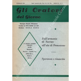 Seller image for Gli oratori del giorno. Rassegna mensile d'eloquenza. Anno LII - Numero 2. Febbraio 1984 for sale by Libreria Antiquaria Giulio Cesare di Daniele Corradi