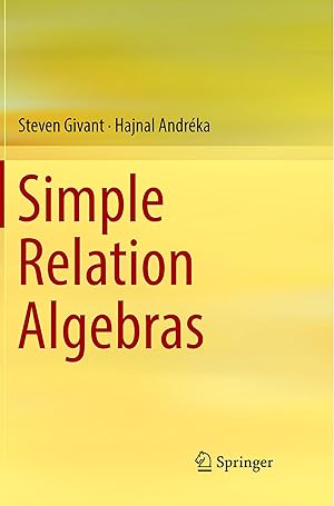 Immagine del venditore per Simple Relation Algebras venduto da moluna