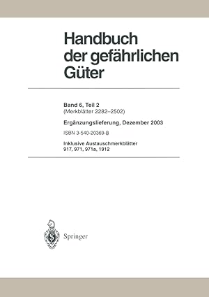 Imagen del vendedor de Handbuch der gefaehrlichen Gter a la venta por moluna