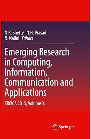 Seller image for Emerging Research in Computing, Information, Communication and Applications for sale by moluna