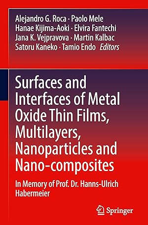Imagen del vendedor de Surfaces and Interfaces of Metal Oxide Thin Films, Multilayers, Nanoparticles and Nano-composites a la venta por moluna