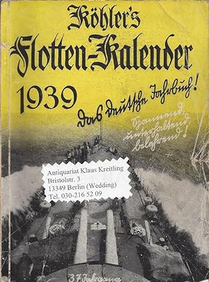 Köhlers Flotten-Kalender 1939. 37.Jahrgang