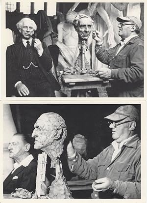 Seller image for Jacob Epstein Sculptor Ida Kar Bertrand Russell 2x Postcard s for sale by Postcard Finder