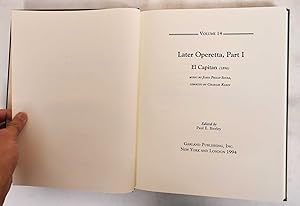 Bild des Verkufers fr Nineteenth-century American musical theater - Vol. 14: Later operetta; 1, El Capitan zum Verkauf von Mullen Books, ABAA