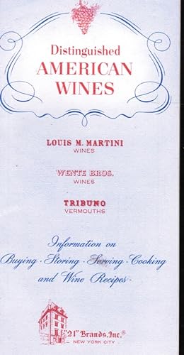 Seller image for Distinguished AMERICAN WINES for sale by Bookshop Baltimore