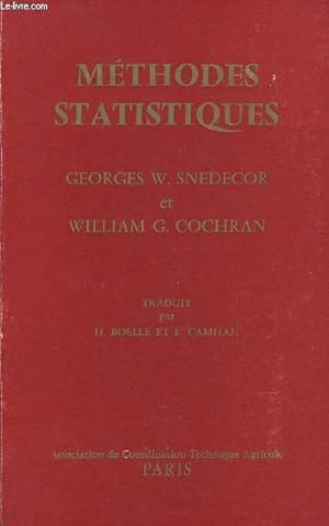 Bild des Verkufers fr Mthodes statistiques zum Verkauf von Le-Livre