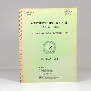 Announced United States Nuclear Tests