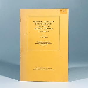 Seller image for Boundary Behavior of Holomorphic Functions of Several Complex Variables for sale by Vintage Books and Fine Art