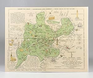 1928 Illustrated Pictorial Map of Boston Massachusetts, published for the Boston Tricentennial
