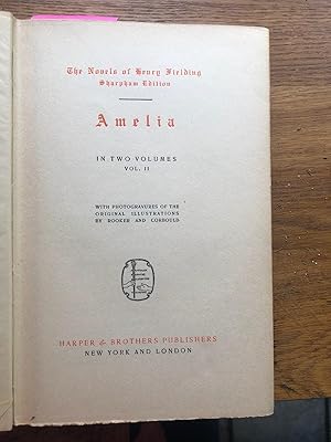 Amelia Part II 2 Novels of Henry Fielding Sharpham Edition