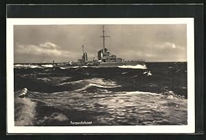 Seller image for Ansichtskarte Torpedoboot der Kriegsmarine auf hoher See for sale by Bartko-Reher