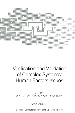 Bild des Verkufers fr Verification and Validation of Complex Systems: Human Factors Issues zum Verkauf von moluna