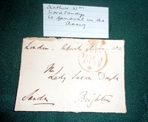 Autographed Signature on small "free front" piece with magenta cancel dated 1st April 1837.