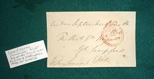 Imagen del vendedor de Crimean War: Autographed Siganature on piece, with circular magenta "free post" with crown dated September 4th 1834. a la venta por Colophon Books (UK)