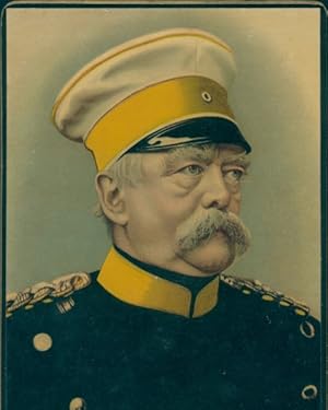 Litho Fürst Otto von Bismarck, Portrait, Uniform