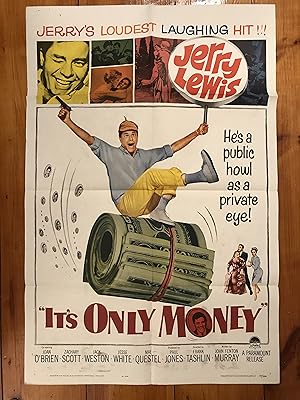 Imagen del vendedor de It's Only Money One Sheet 1962 Jerry Lewis, Joan O'Brien a la venta por AcornBooksNH