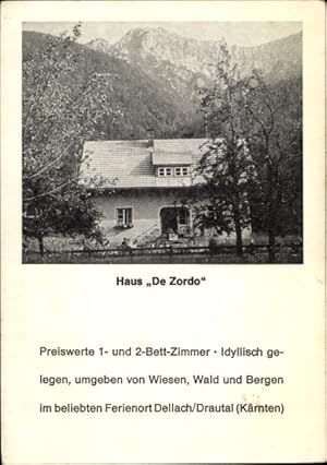 Ansichtskarte / Postkarte Dellach im Drautal Kärnten, Haus De Zordo