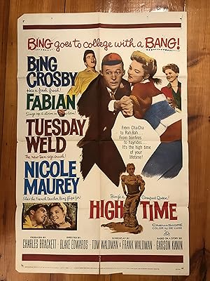 Immagine del venditore per High Time One Sheet 1960 Bing Crosby, Fabian, Tuesday Weld venduto da AcornBooksNH