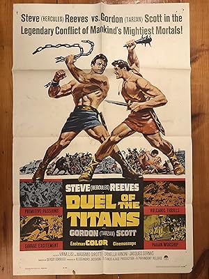 Seller image for Duel of the Titans One Sheet 1961 Steve Reeves, Gordon Scott for sale by AcornBooksNH