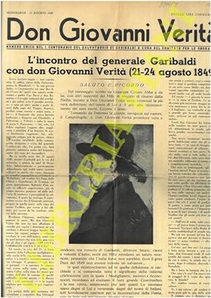Don Giovanni Verità. Numero unico nel I Centenario del salvataggio di Garibaldi .