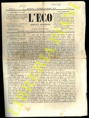 L'Eco. Giornale quotidiano. (Garibaldi a Milano).