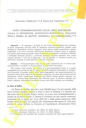 Note geomorfologiche sulle aree esplorate dalla II Spedizione alpjnistico - scientifico italiana ...