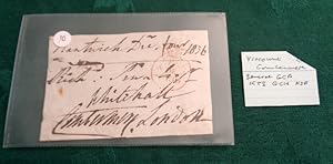 Imagen del vendedor de Signature on piece to Richard Townley? Whitehall from Nantwich 1836. a la venta por Colophon Books (UK)