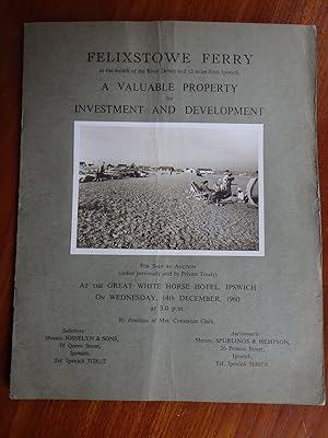 Felixstowe Ferry Estate (Suffolk) - Auction Prospectus - 1960 - for Sale in 3 Lots - 9 Acres of L...