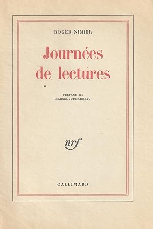 Journées De lectures. Edition Originale.