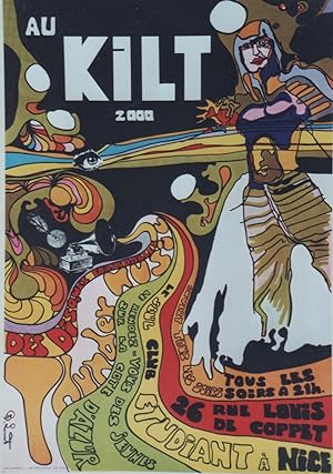 "AU KILT 2000 (NICE)" Affiche originale entoilée / Offset B. LOUVOT / ARTS GRAPHIQUES Nice (année...