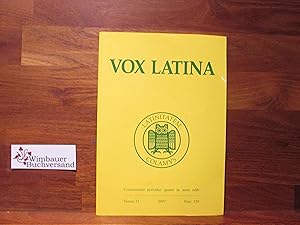 Seller image for Vox Latina : commentarii periodici favore et subsidio Studiorum Universitatis Sarvicae comparati. TRomus 33, 1997, Fasc. 129 Universitas Saravica for sale by Antiquariat im Kaiserviertel | Wimbauer Buchversand