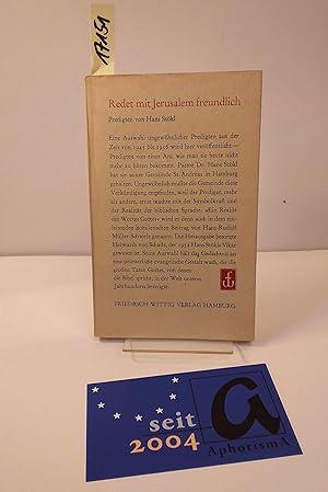 Seller image for Redet mit Jerusalem freundlich. Predigten. for sale by AphorismA gGmbH