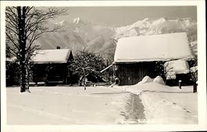 Ansichtskarte / Postkarte Bad Goisern am Hallstättersee Oberösterreich, Holzhäuser, Winter