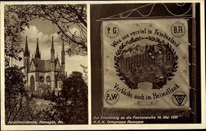 Seller image for Ansichtskarte / Postkarte Remagen am Rhein, Kirche, Erinnerung an fahnenweihe 14. 05. 1933 for sale by akpool GmbH