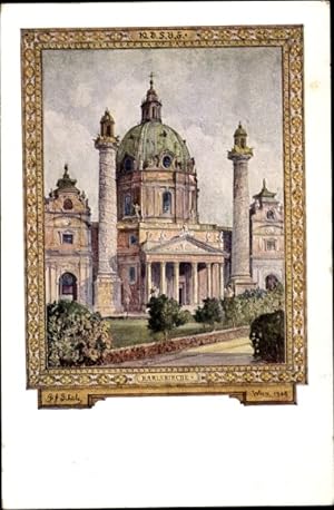 Künstler Ansichtskarte / Postkarte Wien 4 Wieden, 10. Deutsches Sängerbundfest, Karlskirche