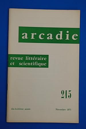 Arcadie - novembre 1971 - Numéro 215