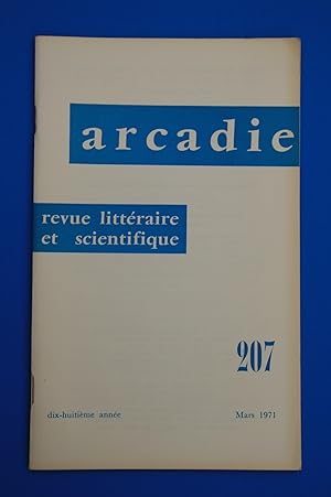 Arcadie - mars 1971 - Numéro 207